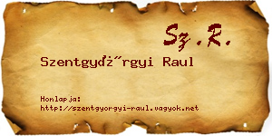 Szentgyörgyi Raul névjegykártya